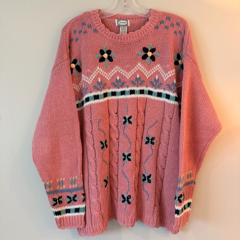 Vintage 62 East Floral Oversized Sweater